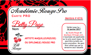 Carte Pro Lili Rouge