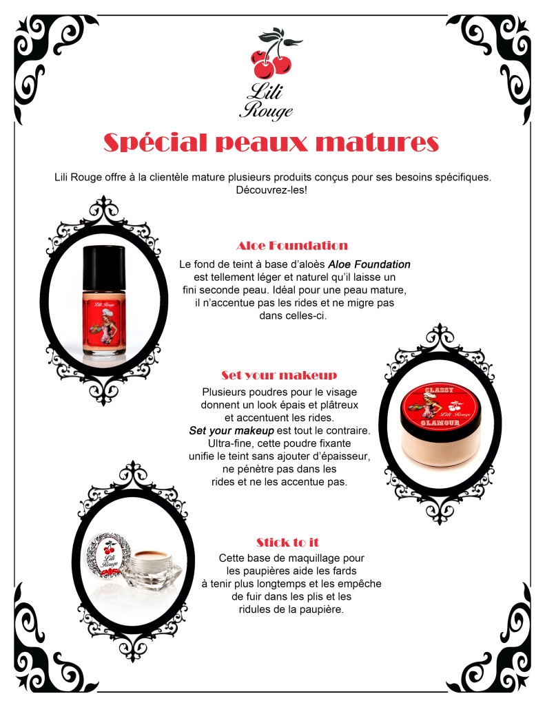 Les meilleurs produits maquillage pour peaux matures par Lili Rouge
